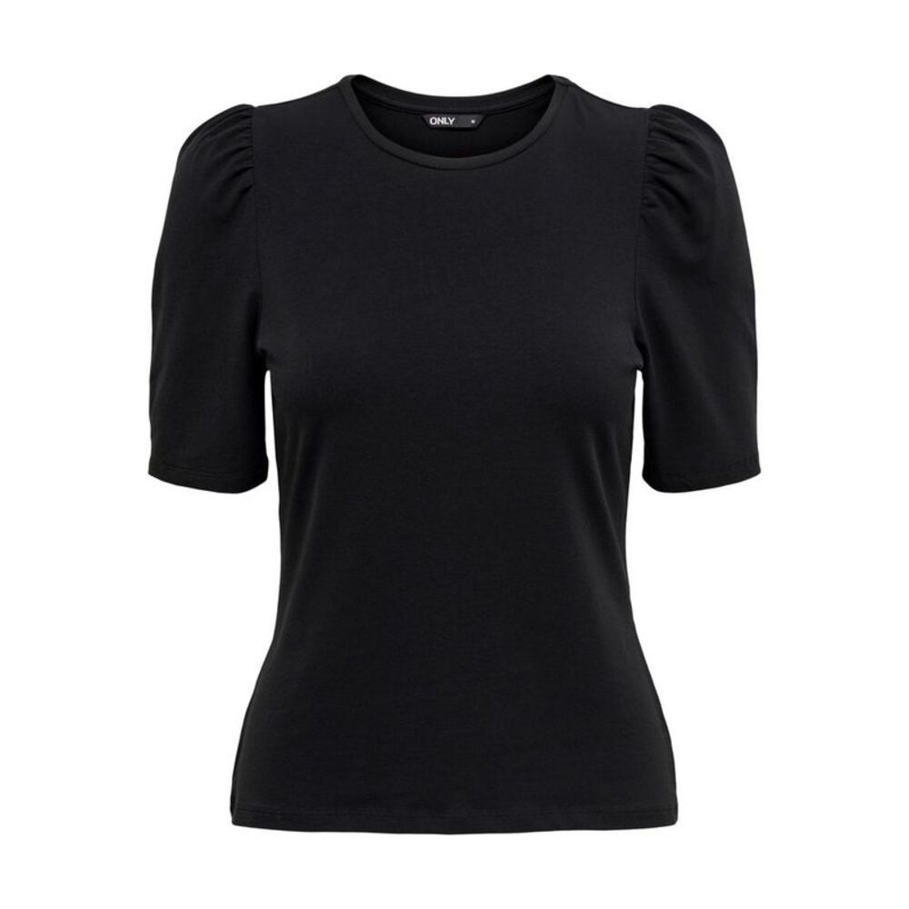 Only Black Cotton Women's T-Shirt